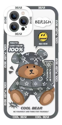 Funda De Teléfono De Silicona Para iPhone Small Grizzly