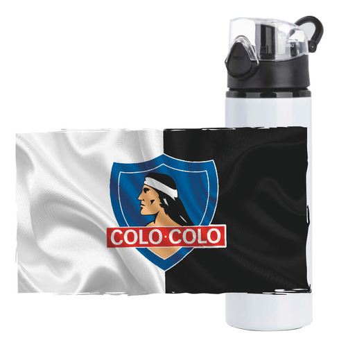 Botella Deporte Colo Colo Futbol Chile Garra Blanca 750ml