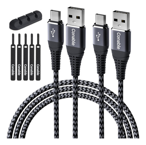 Cable Usb C 3a De Carga Rapida De 2 Pies (paquete De 2) A A