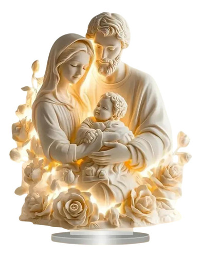 2d Jesús Figura Santa Decoración Familia Sagrada Blanca
