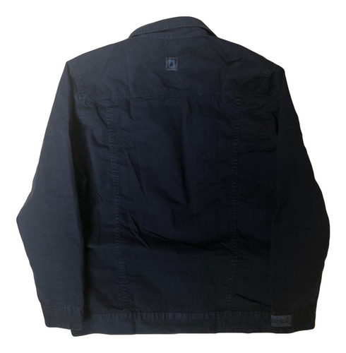 Imagem 5 de 5 de Jaqueta Sarja Azul Escuro Tinturada Masculina Slim Fit