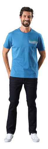 Polera Hombre Slogan Sign Off Tee Deep Water