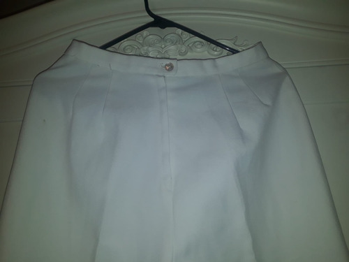 Pantalón De Vestir Vintage Blanco Para Dama Talle S