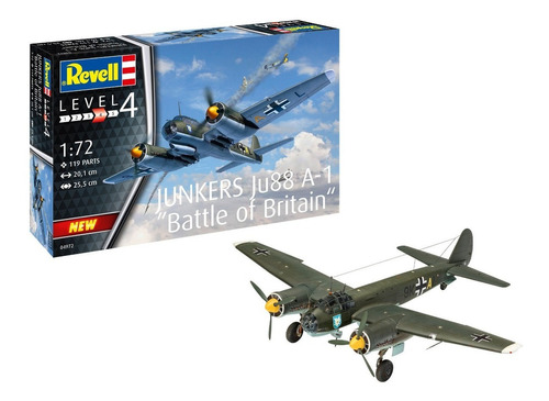 Kit modelo 1/72 da Avión Junkers Ju 88 A-1 Battle Britain Revell