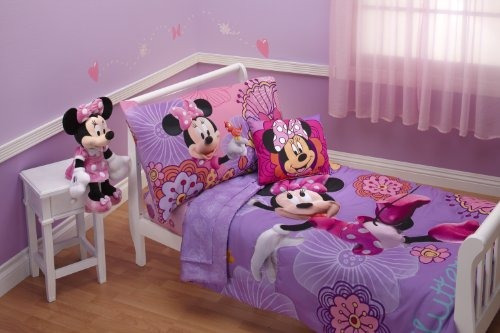 Minnie Mouse De Disney 4PCS Juego de cama Para Ninos Pequenos 
