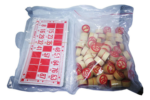 Juego Loteria Lota Bingo Clasico Numeros De Madera Sencillo