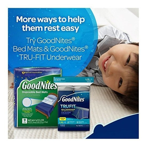 Imagen 9 de 11 de Ropa Interior Para Mojar La Cama Para Niños Goodnites, L-xl,