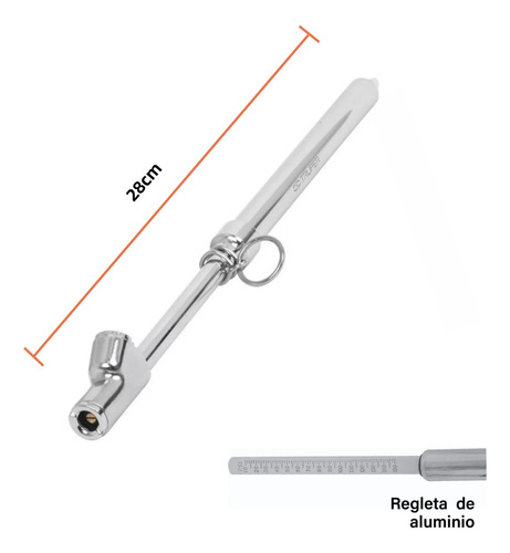 Doble Calibrador De Presión Llantas Universal 150 Psi Cabeza