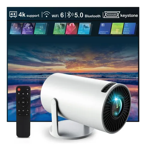 Mini Proyector Con Wifi Y Bluetooth, Soporte De 4k 1080p - J