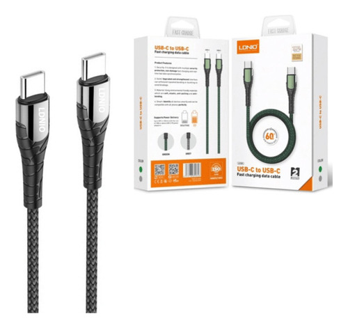 Fast Charge Cable De Datos Y Carga 65w 2metros Tipo C -c S22