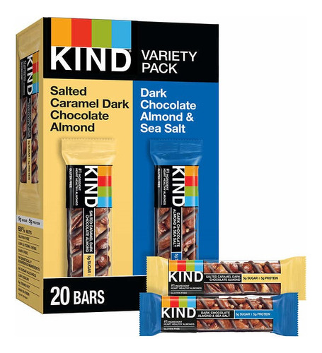 Kind Nut & Spices Bar Barras De Proteinas 20un Variety Pack