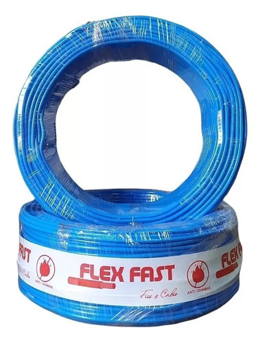 Cabo Fio Flexivel 10mm De 50 Metros 750v Certificado 2 Capa Cor da cobertura Azul