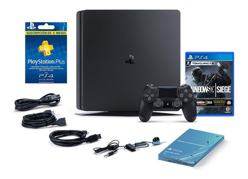 Playstation 4 1tb Slim Sony Ps4 + Juego + Ps Plus + Joystick Original V2 Lista Para Conectar Y Jugar Garantía Oficial