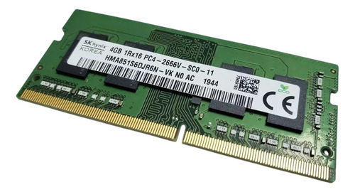 Memória Ram Ch Hynix 4gb Ddr4 3200mhz Pc4-25600 Sodimm Nova