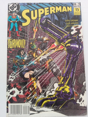 Revista Superman Turmoil Num. 71 De 1989 España
