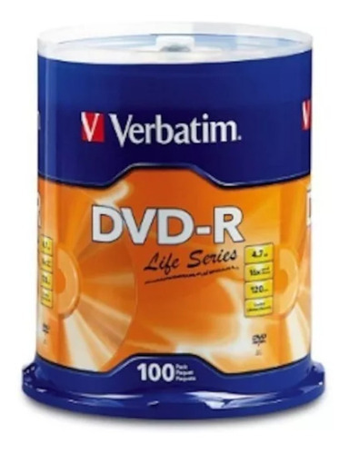 Discos Virgenes Verbatim Dvd - Dvd-r 16x - 100 Discos 95 /vc