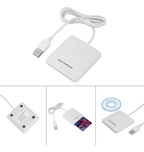 Blanco Portátil Usb De Velocidad Completa Inteligente Lector