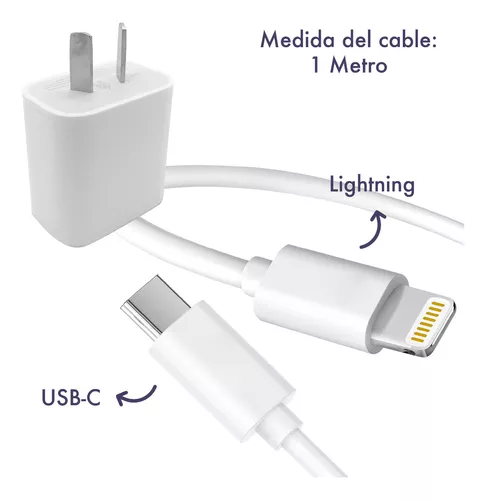 Cargador 20w Argentina + Cable Usb Tipo C Compatible iPhone - $ 25.461