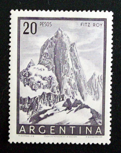 Argentina - Sello Gj 1055 Fitz Roy 13 1-2 13 1-2 Nuevo L1860