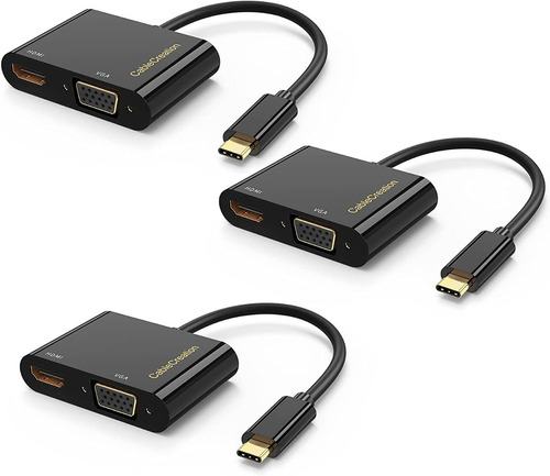 Adaptador Multipuerto Usb C A Vga Hdmi X 3 Cablecreation