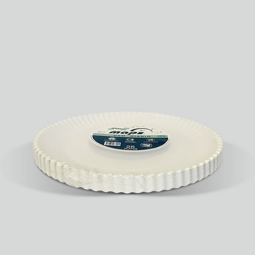 Plato De Cartón Redondo N°7 Mapi® Biodegradable Pl-eco-33