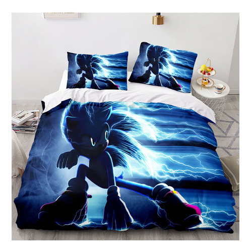 Juego De Funda Nórdica Sonic De 3 Piezas Juego De Cama Sonic