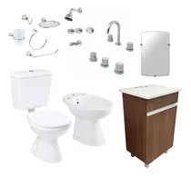 Comprar Juego Baño Completo Sanitarios Griferías Wengue Acceso
