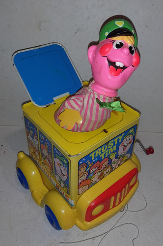 Juguete Trusty Tim School Bus Jack In The Box Mattel 1969 (Usado)