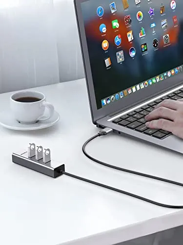 Hub Usb 3.0 De 3 Puertos Lention Con Adaptador Gigabit Ether