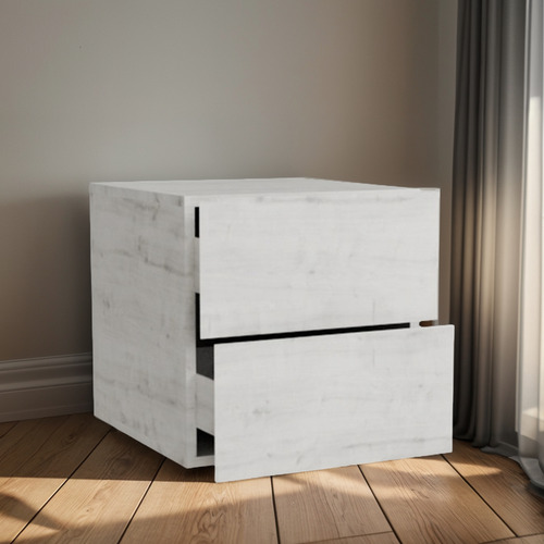Buro Para Recamara Moderno 2 Cajones Mesa Noche Minimalista