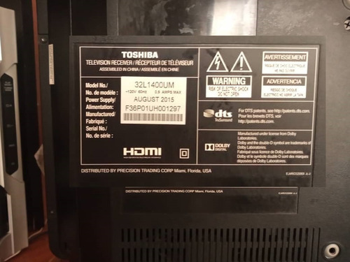 Imagen 9 de 9 de Vendo Led Toshiba 32 Modelo 32l1400um
