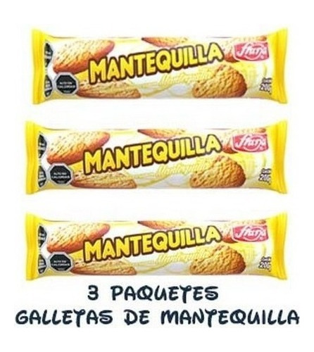 Galletas De Mantequilla De Fruna  3 Paquetes 600gr
