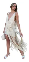 Comprar Vestido De Flecos Largos, Vestido De Flecos, Vestido Seda