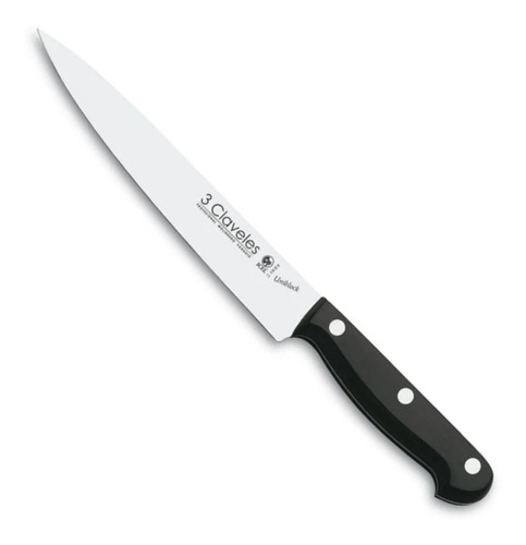 Cuchillo Tres Claveles # 1148 Inox Uniblock 17cms Filetear