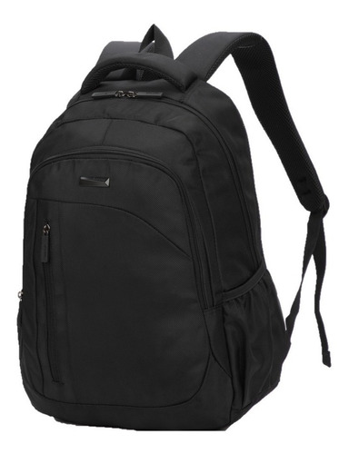 Imagen 2 de 3 de Mochila urbana Aoking H97068 color black diseño liso