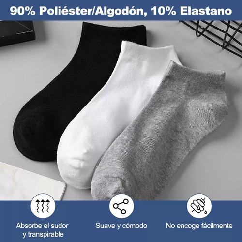 Calcetines Cortos Hombres Dama Unisex Cómodo 30 Pares