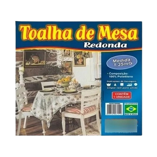 Toalha De Mesa Redonda 1,35 Ø Perfetto Polietileno - 10 Und