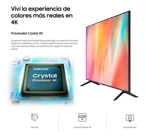 Smart Tv Samsung Crystal Uhd Led Tizen 4k 65 100v/240v