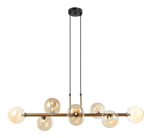 Imagem 1 de 3 de Pendente Abaporu 110cm X 34cm Bronze Champagne Bella Hl004g