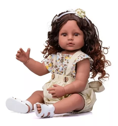 55cm terminou boneca de bebê reborn juliana artesanal enraizado