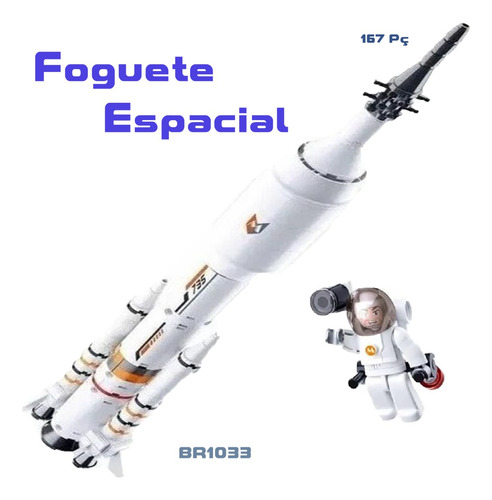 Blocos P/ Montar Sluban Foguete Espacial B0735 - Br1033