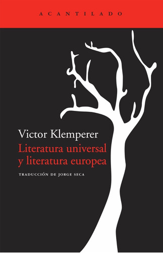 Literatura Universal Y Europea, Klemperer, Acantilado