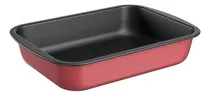 Comprar Fuente Asadera Honda Rectangular 39cm Brinox Antiadherente Color Cereza