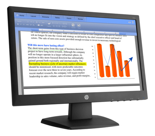 Monitor Hp V194 18.5 Led Hd 1366 Px X 768 Px 60hz 5ms Vga (Usado)