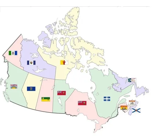 Banderas De Las Provincias Y Territorios De Canada 150x90 Cm