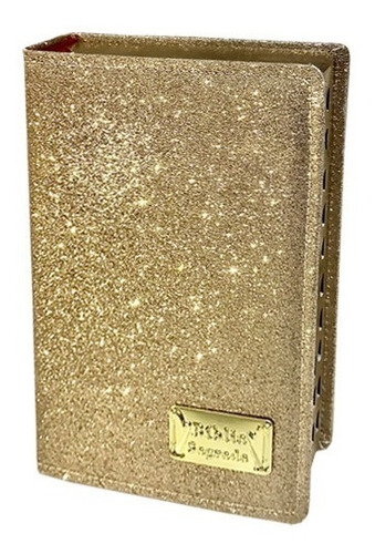 Bíblia Sagrada Hipergigante Glitter Dourada - C/ Harpa