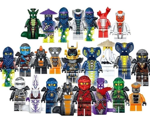 Set 24 Figuras Ninjago Compatible Con Lego Bloques De Constr