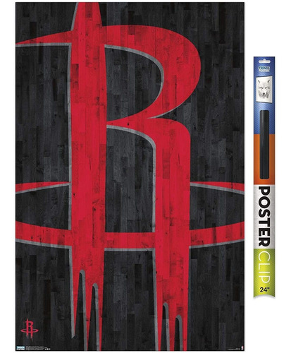 Nba Houston Rockets - Póster De Pared Con Logotipo 19,...