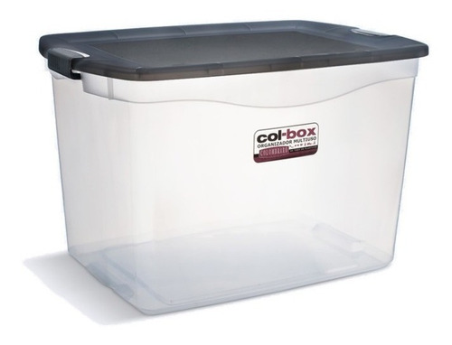 Caja Organizador Plastico Apilable Con Tapa Taper 80 Litros Colombraro