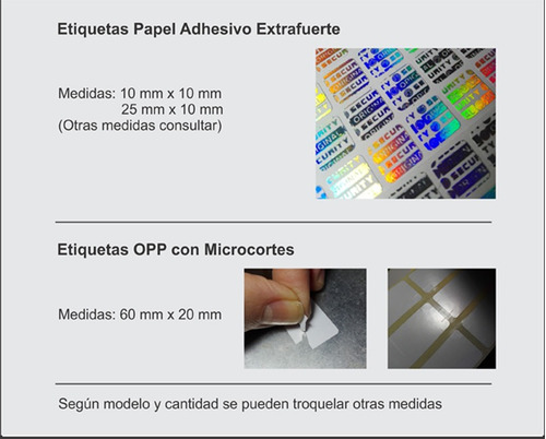 Imagen 5 de 10 de Etiquetas De Seguridad Void / Holográficas Fajas (200 Et)